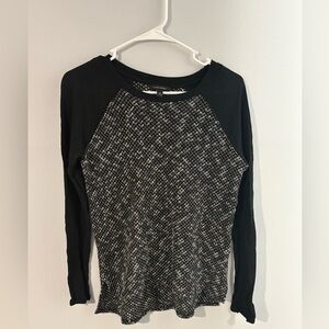 Banana Republic • Colorblock Tweed Baseball Tee